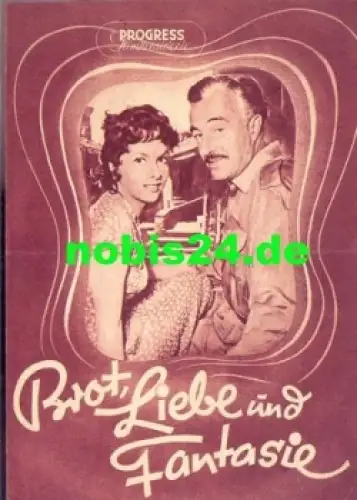 Brot Liebe und Fantasie - Italienischer Film 79/55 Progress-Programm