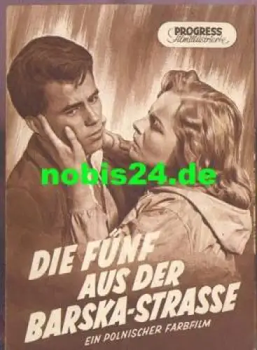 Die fünf aus der Barska-Strasse - Polnischer Film 21/55 Progess-Programm