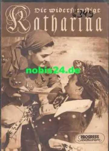Die widerspenstige Katharina - französischer-spanischer Film 58/57 Progress-Programm