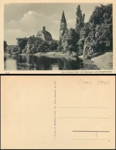 Kiel Rathaus und Stadttheater *ca.1920