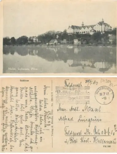 24306 Plön Schloss Feldpost o 18.7.1943