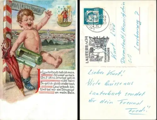 36341 Lauterbach Hessen Strolch Litho o 25.8.1963