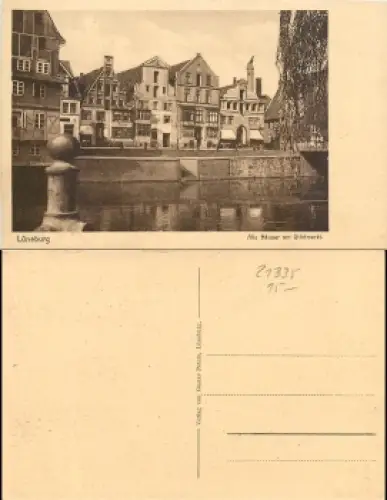 21335 Lüneburg Alte Häuser am Stintmarkt *1930
