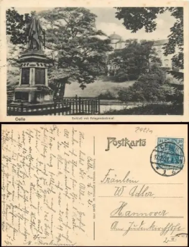 29221 Celle Schloss mit Kriegerdenkmal o 17.2.1921