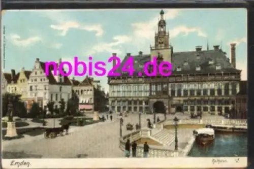 26690 Emden Rathaus Hafen *ca.1925