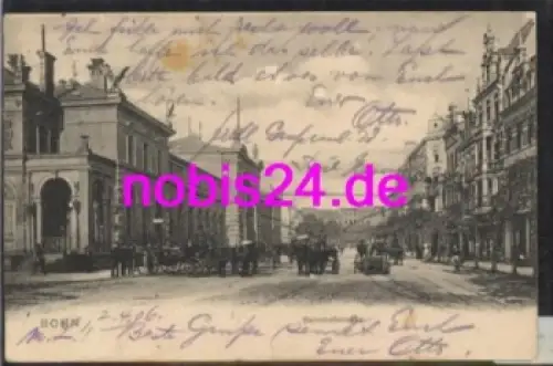 Bonn Bahnhofstrasse Kutschen o 7.4.1906
