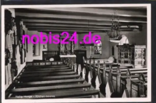 25859 Hallig Hooge Kirchen Inneres o 16.6.1959