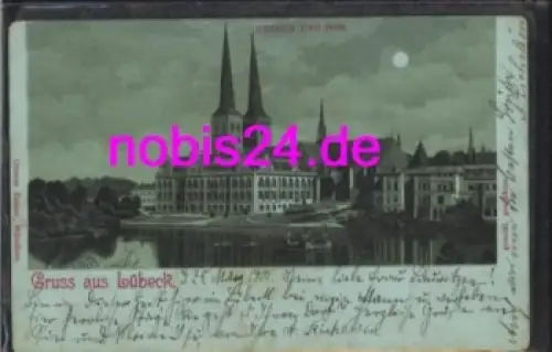 Lübeck Mondscheinkarte o 25.3.1905