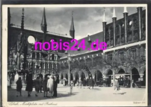 Lübeck Markplatz und Rathaus o 22.12.1928