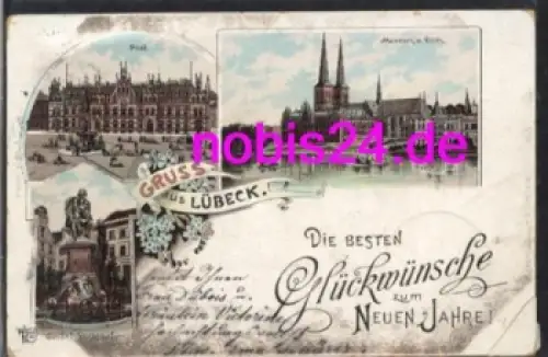 Lübeck Litho o 29.12.1894