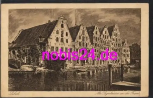 Lübeck Alte Lagerhäuser *ca.1915