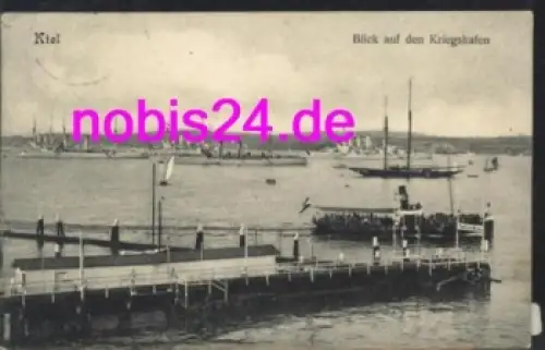 Kiel Kriegshafen Schiffe o 1910
