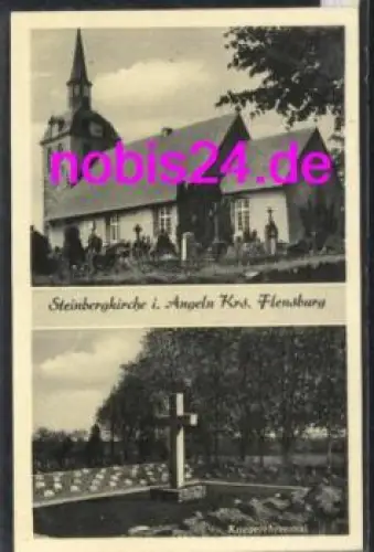 24972 Angeln Flensburg Steinbergkirche *ca.1955