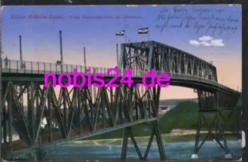 Kiel Kaiser Wilhelm Kanal Brücke o 2.8.1914