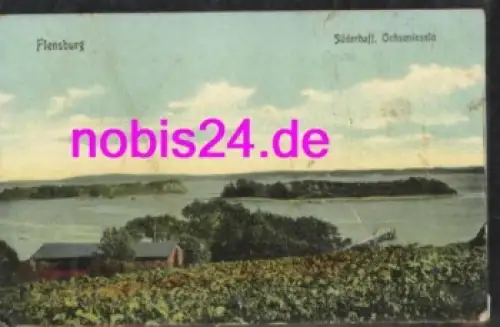 Flensburg Süderhaff Ochseninseln o 1909
