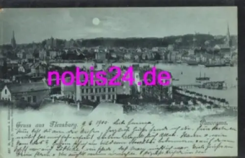 Flensburg Mondscheinkarte o 10.6.1900