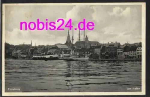 Flensburg  Am Hafen Segelboot o 7.9.1932