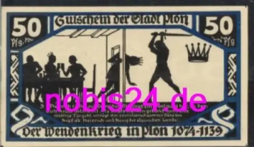 24306 Plön Notgeldschein 50 Pfennige um 1920