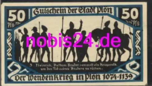 24306 Plön Notgeldschein 50 Pfennige um 1920