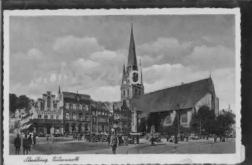 Flensburg Markt mit Kirche *ca.1935