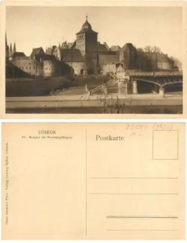 Lübeck Burgtor mit Marstallgefängnis * ca.1930