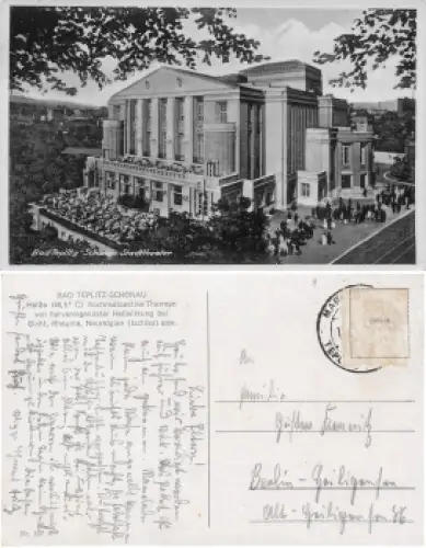 Teplitz-Schönau Stadttheater (Sudeten) gebr. um 1930