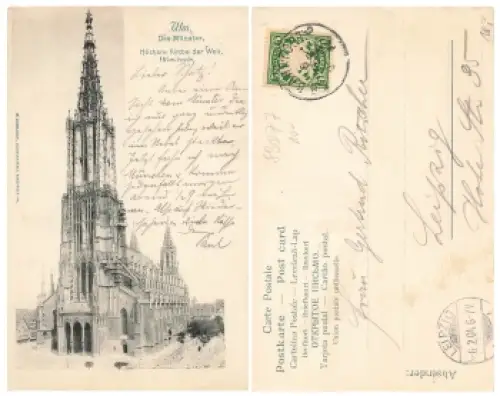 Ulm Donau Münster o 5.2.1904