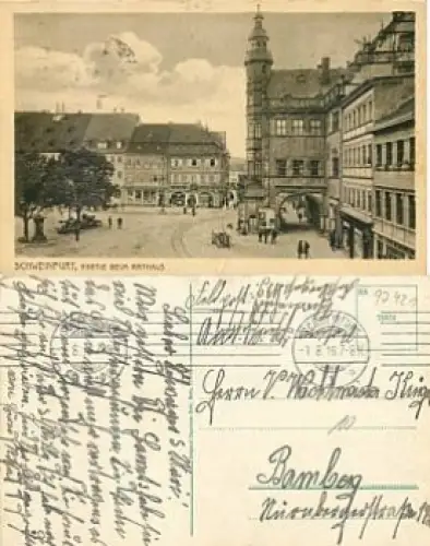 Schweinfurt Partie am Rathaus o 1.8.1916
