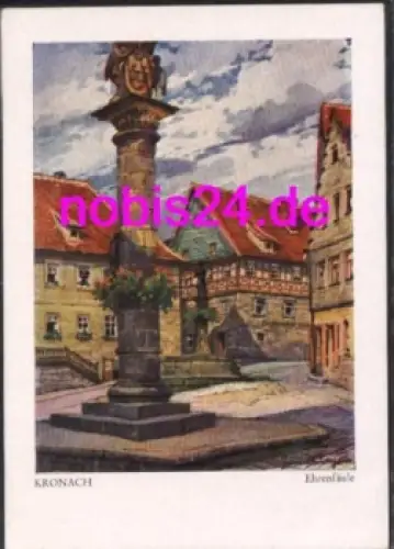 96317 Kronach Ehrensäule Künstlerkarte *ca.1935