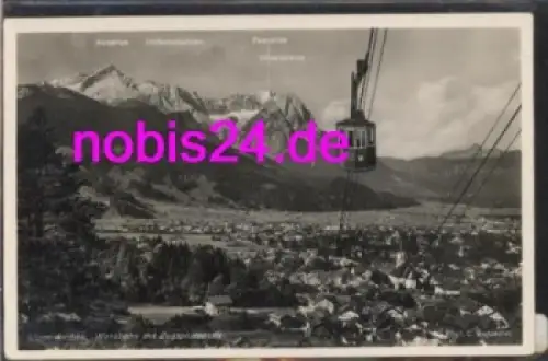 82490 Partenkirchen Wankbahn Zugspitze  *ca.1960