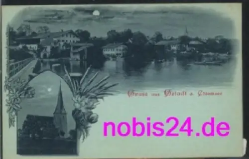 83257 Gstadt  Chiemsee Mondscheinkarte  *ca.1900