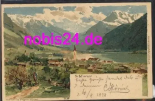 83727 Schliersee Künstlerkarte o ca.1920