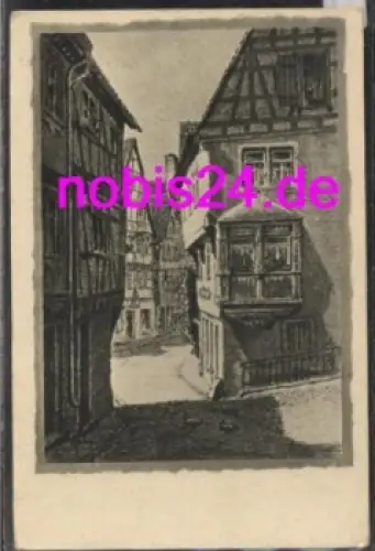 74206 Alt Wimpfen Ausgang Salzgasse Künstlerkarte o ca.1930