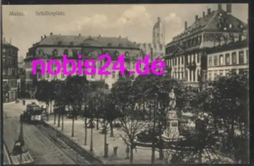 Mainz Schillerplatz Strassenbahn  *ca.1915