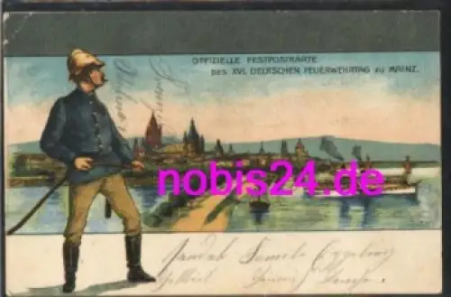 Mainz XVI. Deutscher Feuerwehrtag o 1904