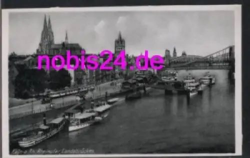 Köln Rhein mit Schiffen *ca.1935