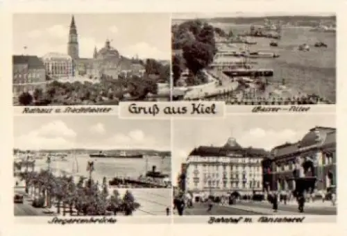 Kiel Bahnhof Stadttheater gebr. 7.3.1947