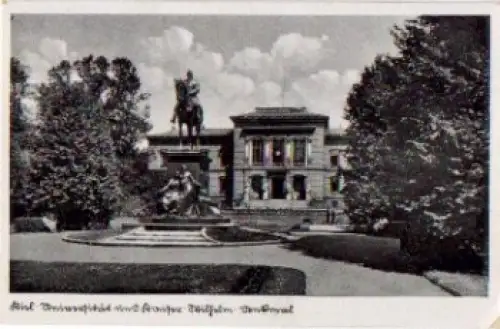 Kiel Universität und Kaiser-Wihelm-Denkmal o ca. 1940