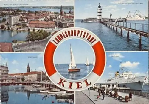 Kiel Leuchtturm Segelboote  o 23.10.1968