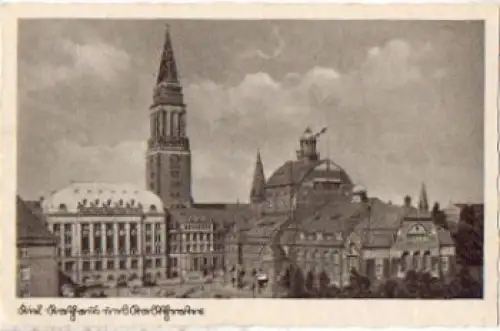 Kiel Rathaus und Stadttheater * ca. 1930