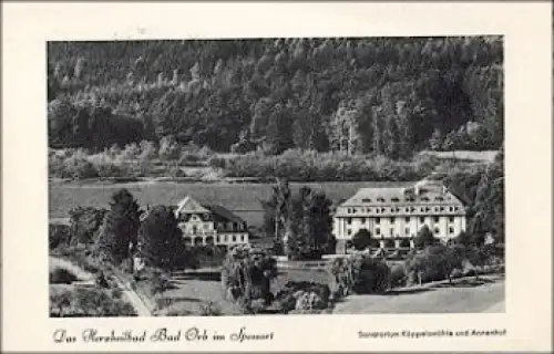 63619 Bad Orb Sanatorium Küppelsmühle Annenhof o 30.8.1955