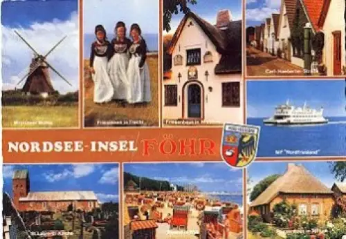 25938 Insel Föhr Windmühle Trachten o 14.7.1982