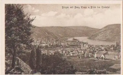 55411 Bingen Burg Klopp Rheintal * ca. 1910
