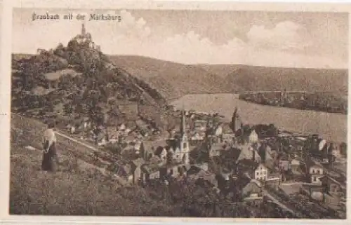 56338 Braubach mit Marksburg * ca. 1910