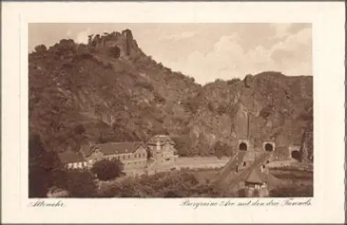 53505 Altenahr Burgruine Are mit den drei Tunnel * ca. 1930