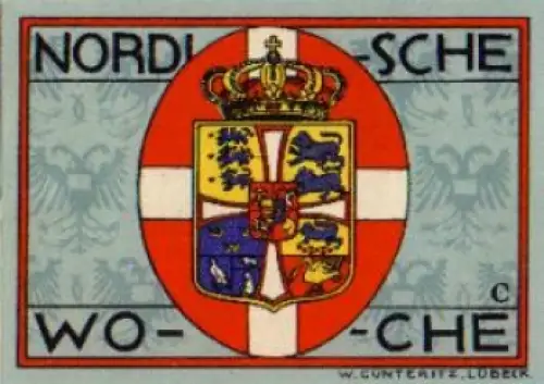 Lübeck Städtenotgeld Wert 50 Pfennige Nordische Woche Wappen 1921