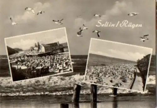 18586 Sellin Insel Rügen Merhrbildkarte o 13.8.1965
