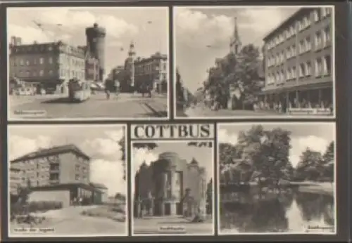 Cottbus Stadttheater Straßenbahn o 8.5.1967