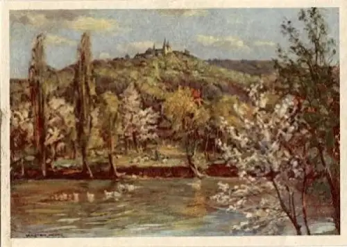 38820 Alt-Halberstadt Huysburg Künstlerkarte W. Gemm * ca. 1950