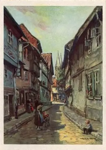 38820 Alt-Halberstadt Kleinblankenburg Künstlerkarte W. Gemm * ca. 1950